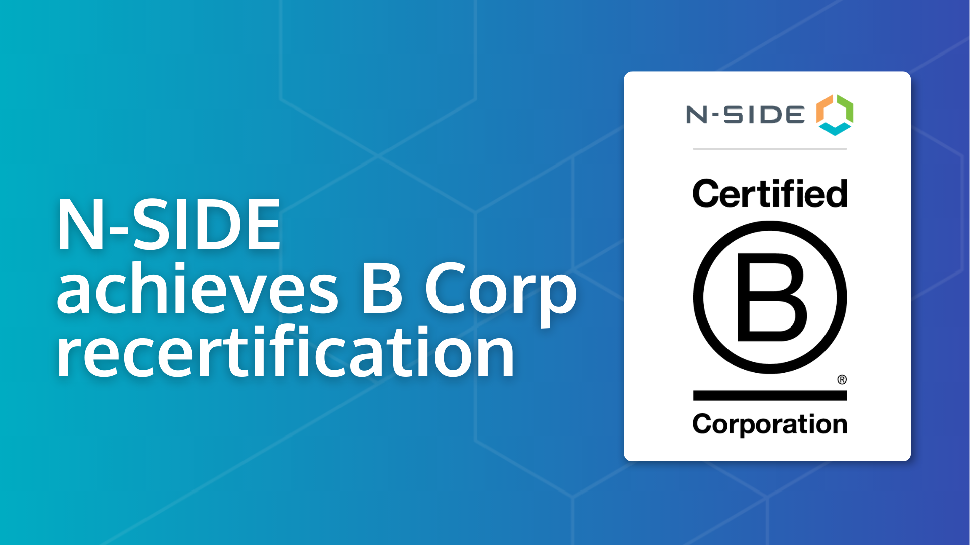 N-SIDE achieves B Corp recertification